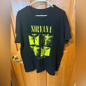 NIRVANA Black and Yellow Short Sleeve Tee